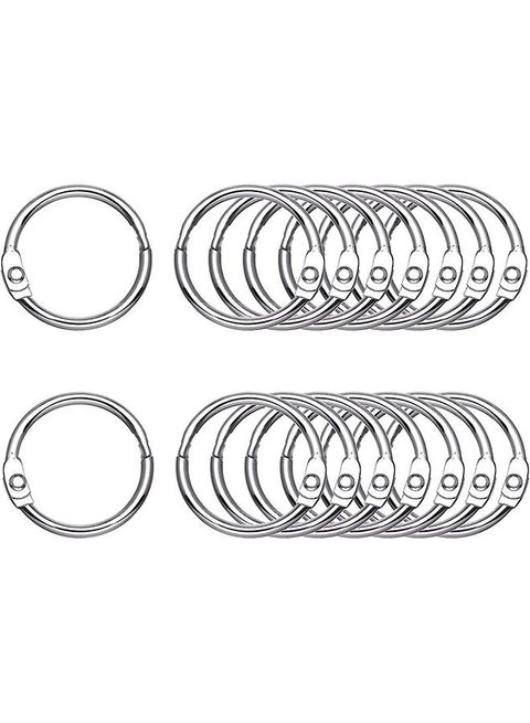 Loose Leaf Binder Rings 50pcs Metal Book Rings Silver Loose Leaf Rings