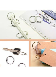Generic Loose Leaf Binder Rings 50pcs Metal Book Rings Silver Loose Leaf Rings  - Image 5