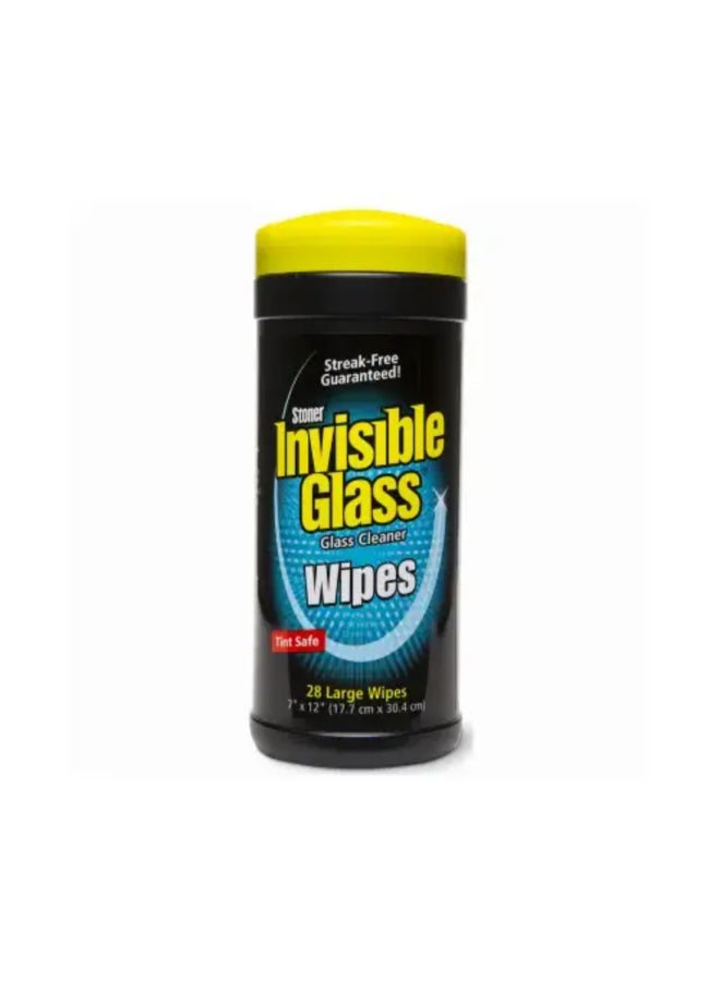 STONER 28-Piece Streak-Free Invisible Glass Cleaner Wipes White 7 x 12 Inch 7873250 - Image 1