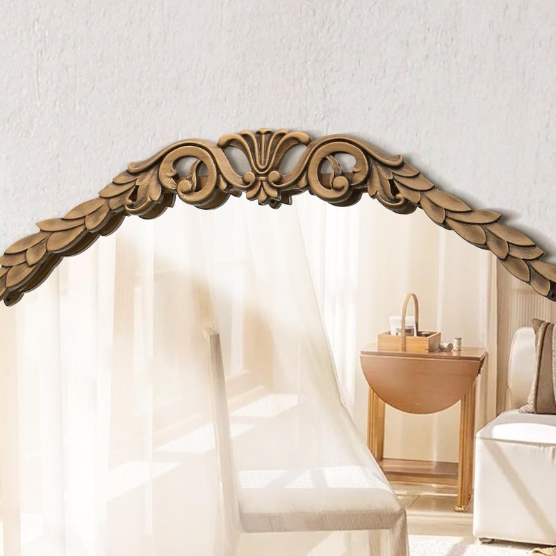 Besdomus Gold Full Length Mirror: 53x19 in Traditional Ornate Antique Floor Mirror - Baroque Vintage for Bedroom/Living Room/Entryway/Hallway/Wall/Home Decor - Image 5