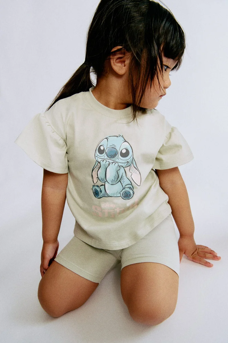 اتش اند ام طقم قطني مطبوع - قطعتين