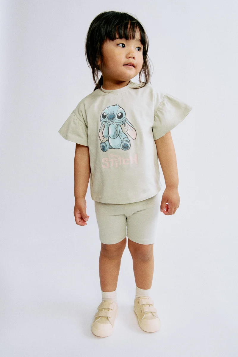 اتش اند ام طقم قطني مطبوع - قطعتين