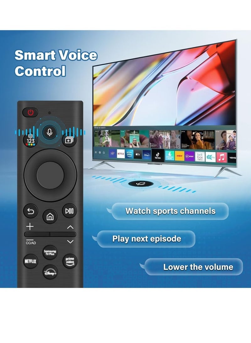 PopZa BN59-01385A Solar Voice Remote Control for Samsung TV – Universal Rechargeable Remote with USB-C and Solar Charging, 4 Shortcut Buttons, Ergonomic Design, Compatible with 2021-2022 Samsung Neo QLED, LED, and Smart 4K Ultra HD TVs - Image 4