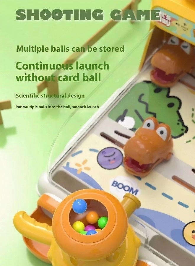 Children's Crocodile Marble Game Machine, Shooting Game Machine with Level-Based Marble Shooting Board – Educational Board Game Toy for Boys and Girls, Featuring 20 Marbles for Parent-Child Interactive Play (Ideal Gift) - Image 5