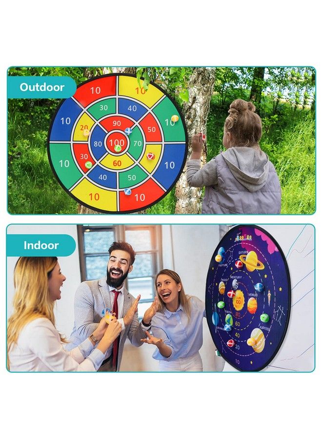 Bootaa 2 Pack 29" Large Dart Board Game Set With 20 Sticky Balls Indoor/Sport Outdoor Fun Party Play Games Boys Girls Toys Birthday Toy Gifts For 3 4 5 6 7 8 9 10 11 12 Year Old Boys Girls Kids - Image 4