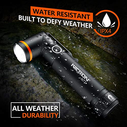 NICRON Flashlight, N72 800 Lumens Tactical Flashlight, 90 Degree Flashlight IPX4 Waterproof Led Flashlight 4 Modes- Best High Lumens are for Camping, Outdoor,Maintain (18650/AAA Not Included) - Image 5