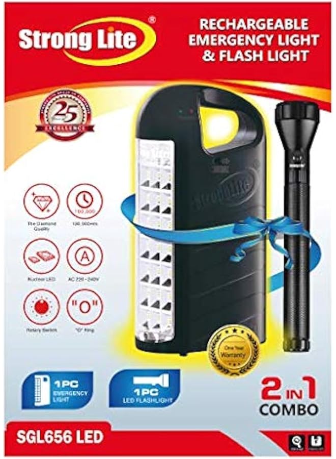 erorex Strong Lite Rechargeable Emergency And Flash Light Sgl656Led