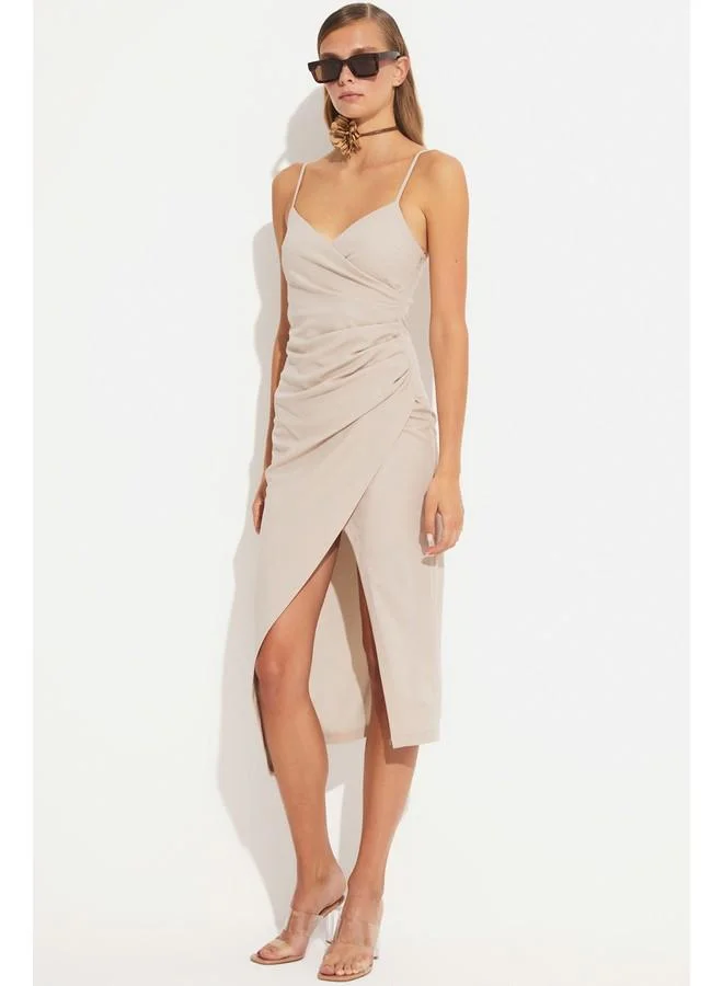 JUNE Ruched Tulip Dress