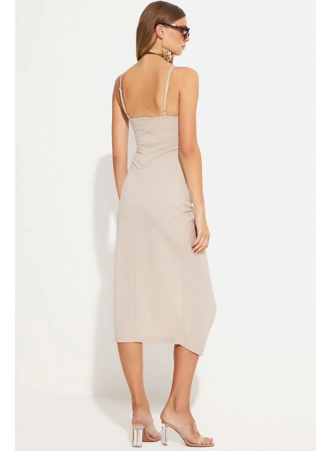 JUNE Ruched Tulip Dress