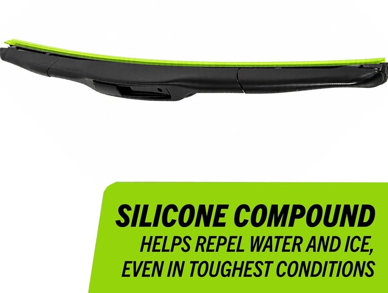 HANSA 18 Inch (460mm) All Weather Hybrid Windshield Wiper Blade, Silicone Coated Windshield Wiper, Universal Car Wiper Blade, Streak Free Quiet Wiping, Durable Rubber Wiper for Rain, Snow, Dust, Fog, Easy Install Replacement Wiper Blade for Cars, SUVs and Light Vehicles  Erpc WP 10228 . - Image 4