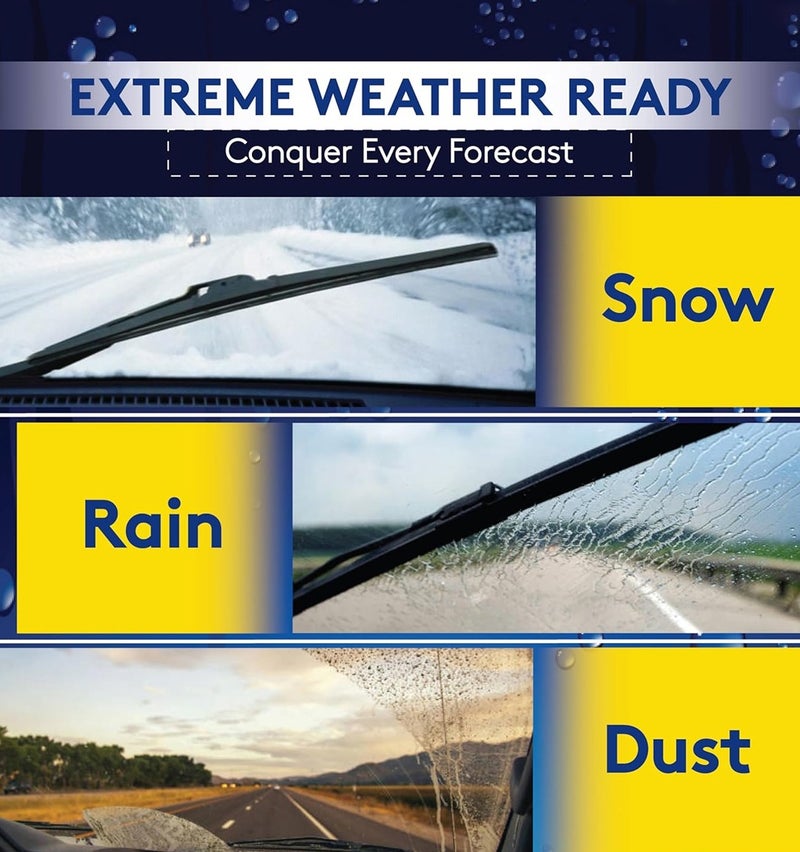 HANSA 18 Inch (460mm) All Weather Hybrid Windshield Wiper Blade, Silicone Coated Windshield Wiper, Universal Car Wiper Blade, Streak Free Quiet Wiping, Durable Rubber Wiper for Rain, Snow, Dust, Fog, Easy Install Replacement Wiper Blade for Cars, SUVs and Light Vehicles  Erpc WP 10228 . - Image 5