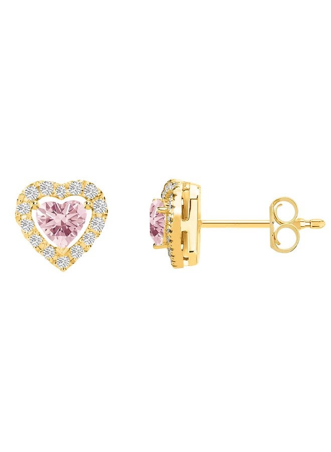 مينوتيا أقراط مينوتيا المطلية بالذهب بتصميم عصري للنساء والفتيات | أقراط على شكل قلب | مجوهرات عصرية MNT0471PK_G - Image 2