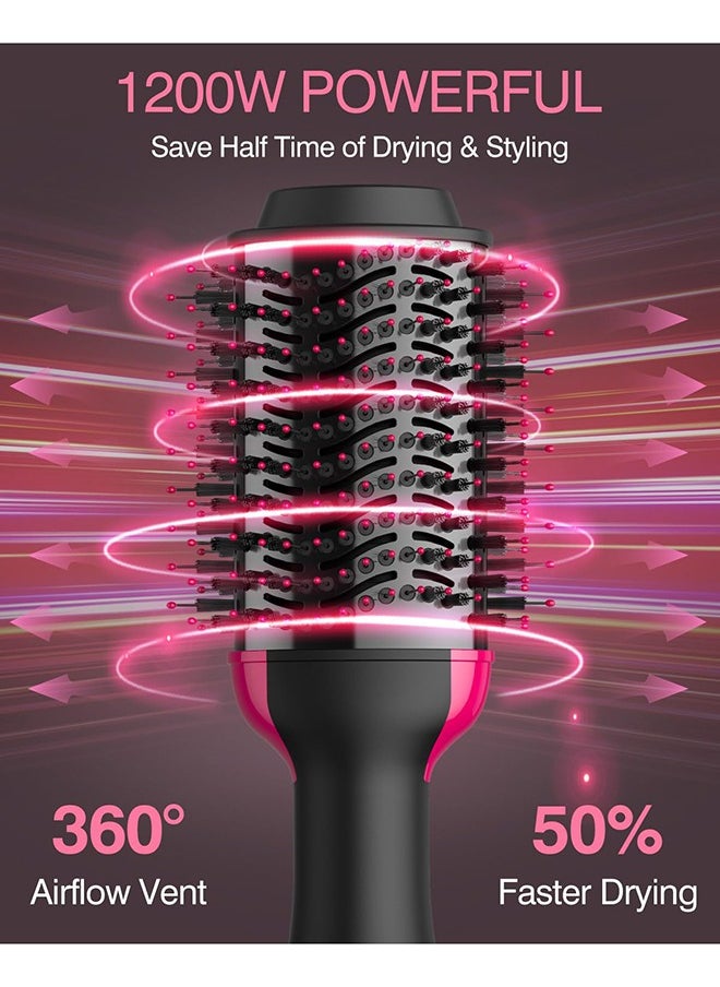 One Step 4 in 1 Hair Dryer and Styler Volumizer with Negative Ion Hot Air Brush Hair Straightener Curling Brush Oval Shape  - Image 4