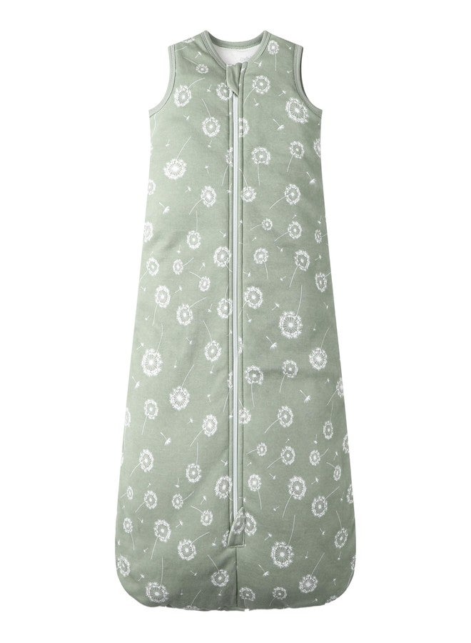 Owlivia Baby Sleep Sack Organic Cotton Sleeping Bag with- 2.5 TOG Sleeping Bag with 2-Way Zipper, Boys Girls Swaddle Transition Sleep Sack(2.5 TOG Green Dandelion, 3-12 Months) - Image 1