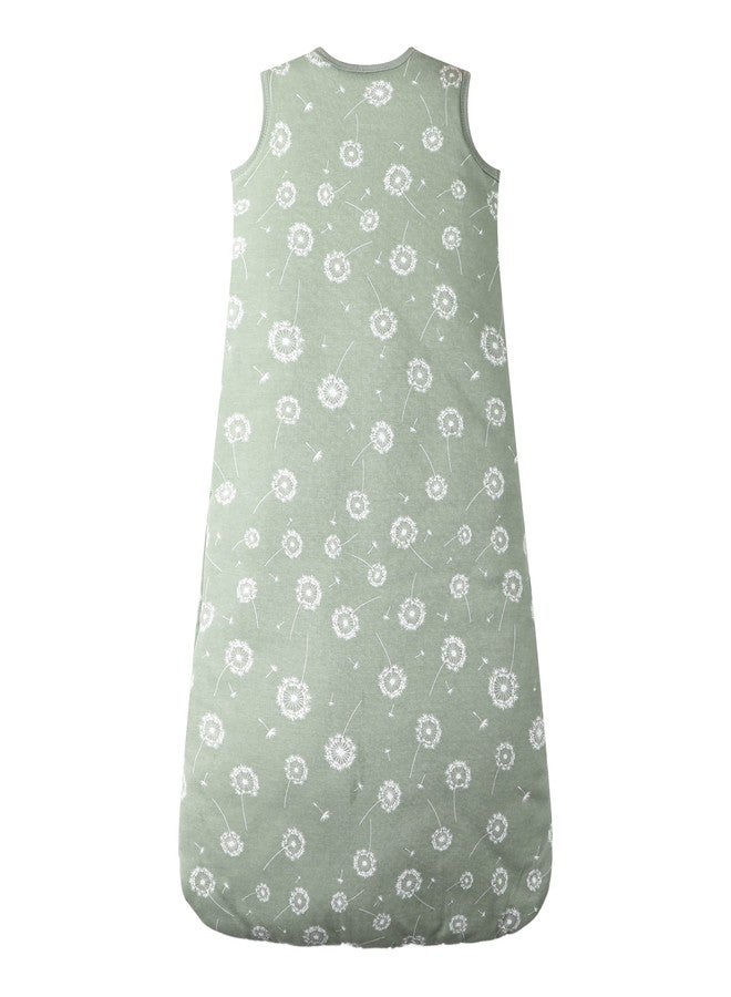 Owlivia Baby Sleep Sack Organic Cotton Sleeping Bag with- 2.5 TOG Sleeping Bag with 2-Way Zipper, Boys Girls Swaddle Transition Sleep Sack(2.5 TOG Green Dandelion, 3-12 Months) - Image 2