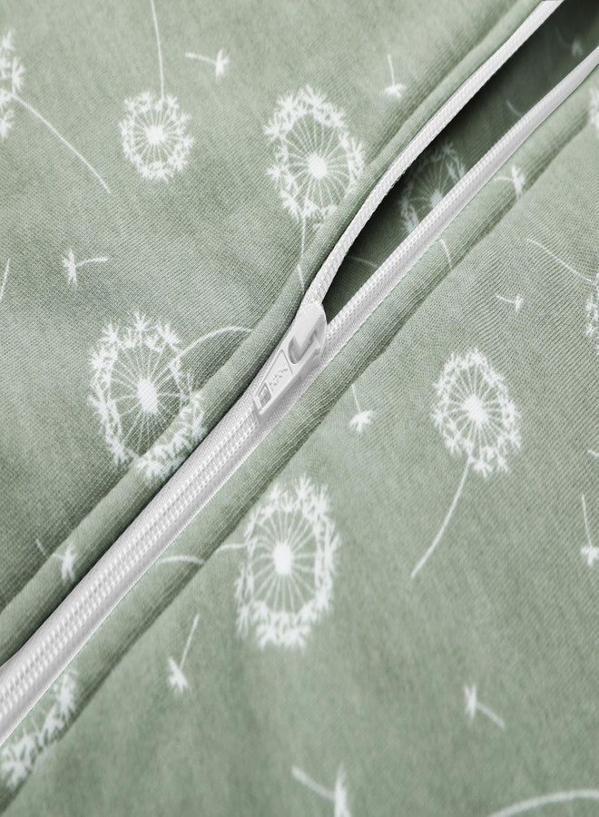 Owlivia Baby Sleep Sack Organic Cotton Sleeping Bag with- 2.5 TOG Sleeping Bag with 2-Way Zipper, Boys Girls Swaddle Transition Sleep Sack(2.5 TOG Green Dandelion, 3-12 Months) - Image 4