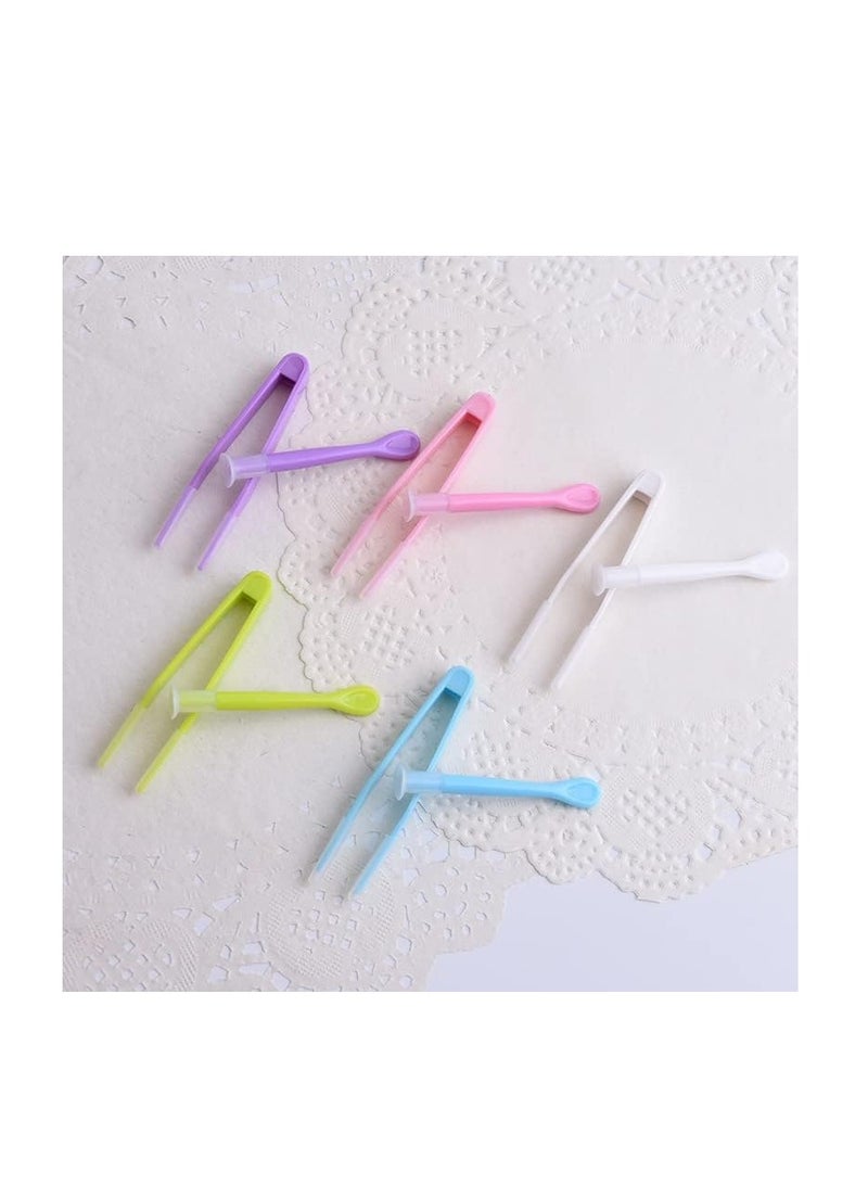 مجموعة أدوات إزالة العدسات اللاصقة الملونة 5 عبوات ملونة ومجموعة أدوات لإدخال العدسات اللاصقة، ملاقط لاصقة محمولة مع طرف ناعم، أداة لاصقة للعدسات اللاصقة الصلبة اللينة