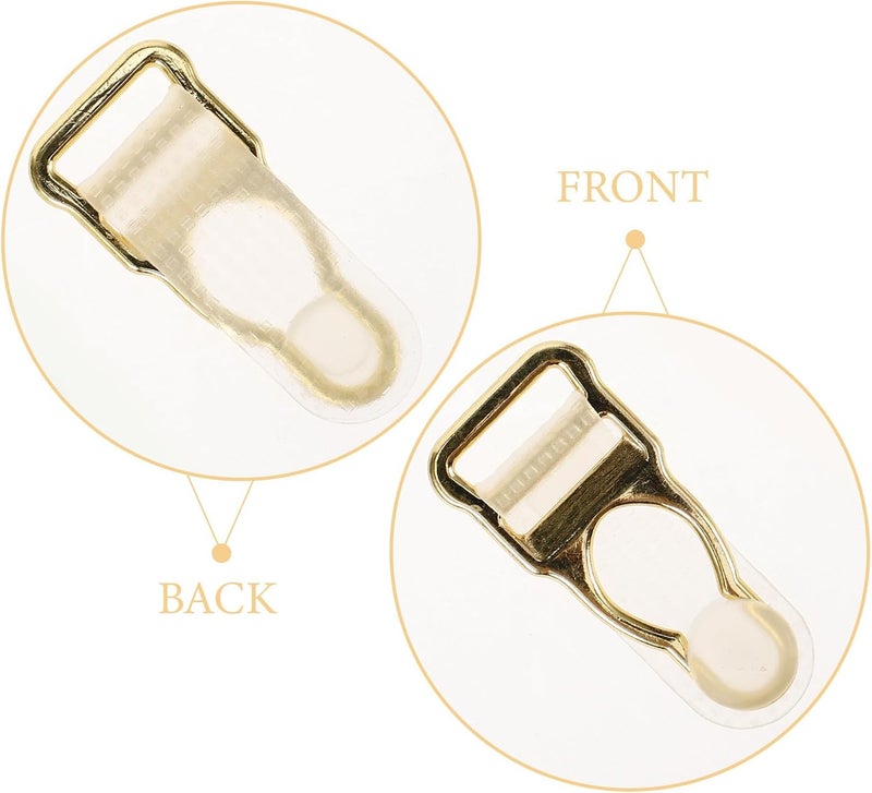 10pcs Gold Alloy Adjustable Non-slip Sock Clamps Garters Buckle Clips for Unisex DIY Sewing Accessories - Image 3
