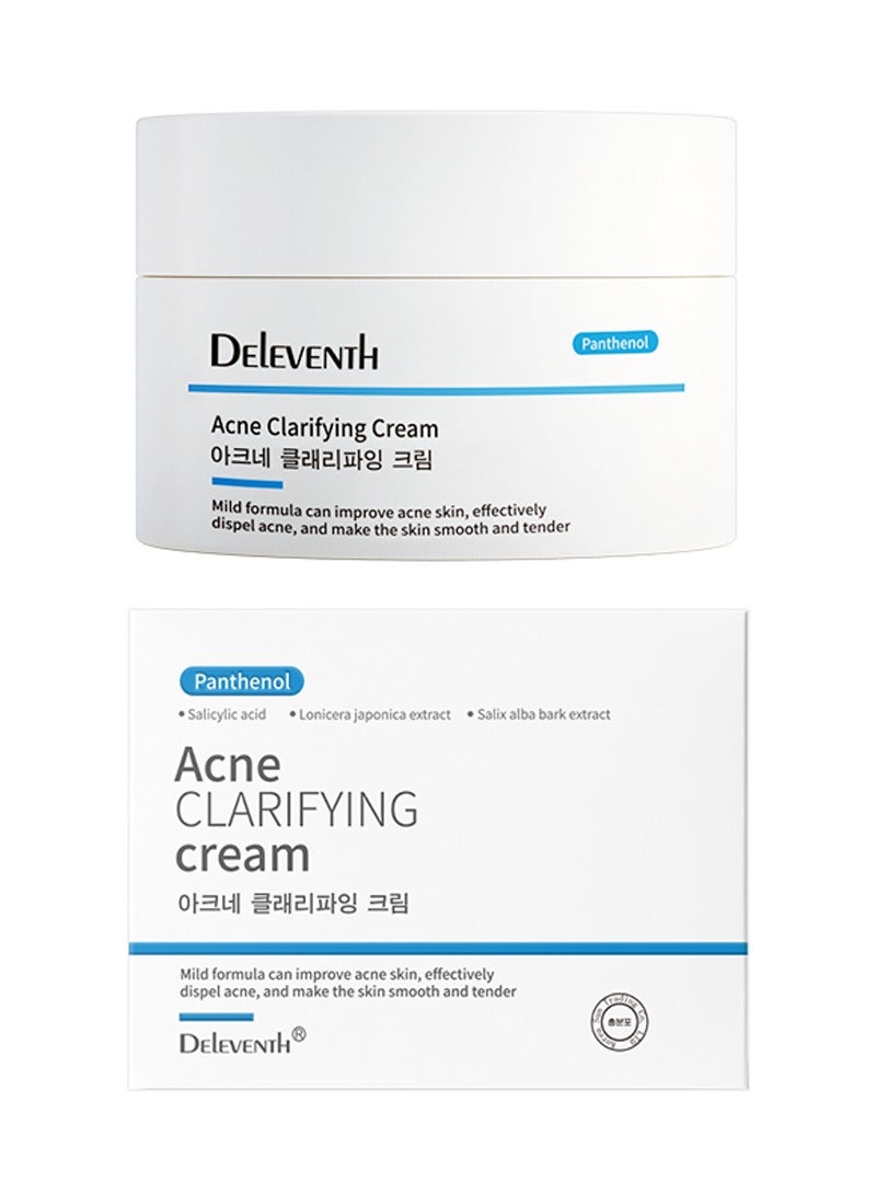 DEleventh Korean Brand Acne Clarifying Cream 30g / with Salicylic Acid, Vitamin B5 & Vitamin E, and Botanical Extracts for Reduced Breakouts, Clear and Soothe Acne-Prone Skin - Image 1