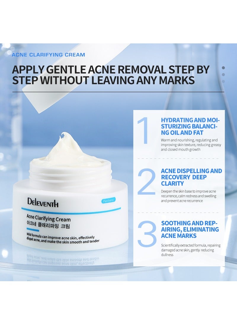 DEleventh Korean Brand Acne Clarifying Cream 30g / with Salicylic Acid, Vitamin B5 & Vitamin E, and Botanical Extracts for Reduced Breakouts, Clear and Soothe Acne-Prone Skin - Image 3