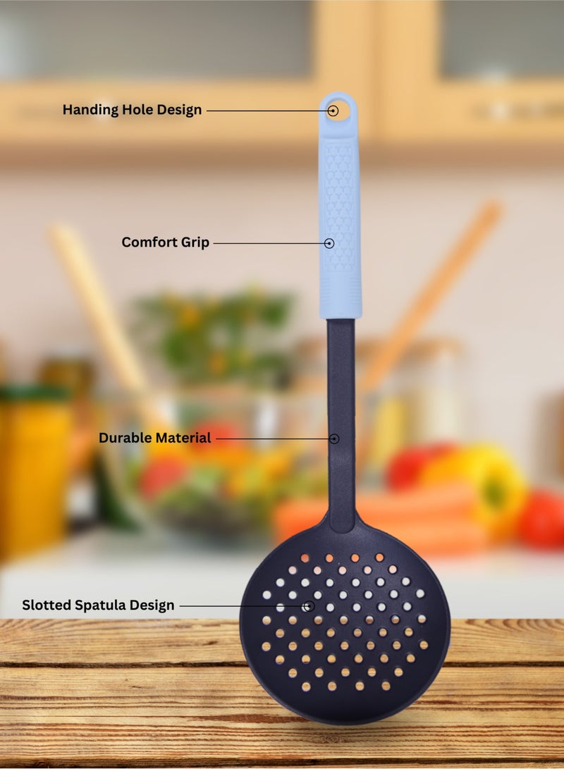 British Chef 3-Piece Non-Stick Utensil Spoon Set | Turner Spatula, Skimmer Spoon, Solid Spoon | Heat Safe with Non-Slip, Soft Grip Handles | Cookware & Easy Food Prep - Image 3