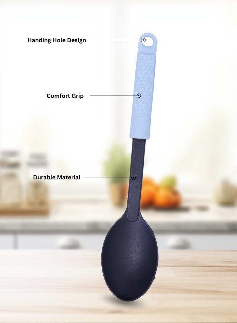 British Chef 3-Piece Non-Stick Utensil Spoon Set | Turner Spatula, Skimmer Spoon, Solid Spoon | Heat Safe with Non-Slip, Soft Grip Handles | Cookware & Easy Food Prep - Image 4