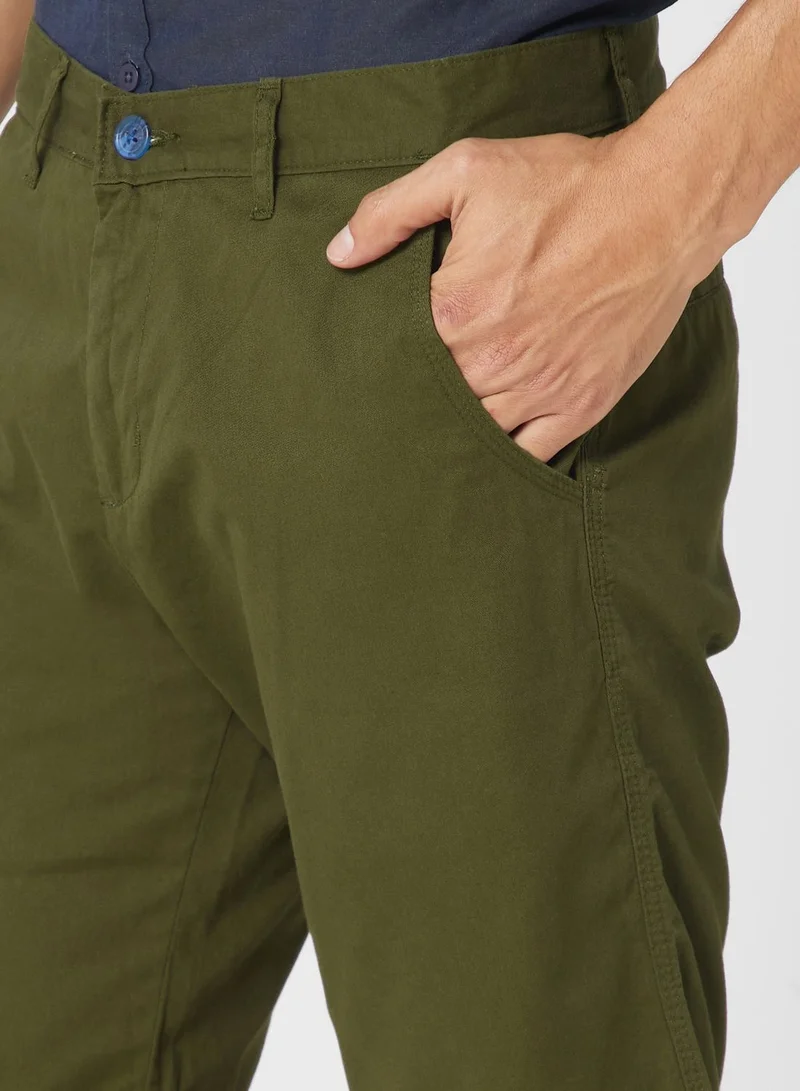 Thomas Scott Men Mid-Rise Pure Cotton Slim Fit Shorts