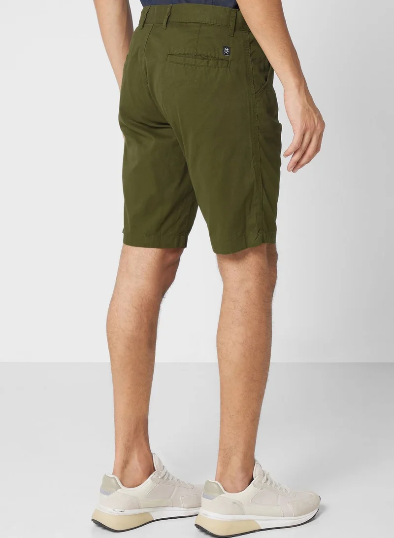 Thomas Scott Men Mid-Rise Pure Cotton Slim Fit Shorts