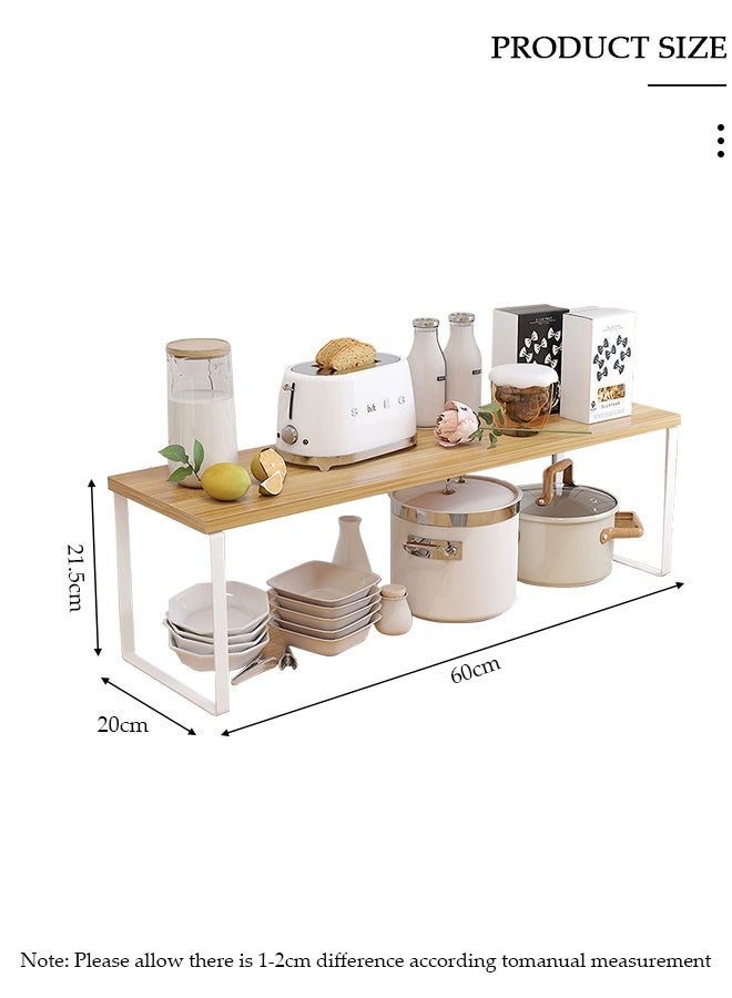 DUNISO Kitchen Cabinet Shelf Organizers,Microwave Oven Rack Stand Organizer,Kitchen Countertop Storage, Spice Organizer,Under Sink Cabinet Organizer for Kitchen Bathroom Cabinet - Image 2