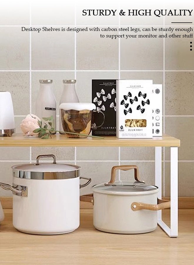 DUNISO Kitchen Cabinet Shelf Organizers,Microwave Oven Rack Stand Organizer,Kitchen Countertop Storage, Spice Organizer,Under Sink Cabinet Organizer for Kitchen Bathroom Cabinet - Image 4