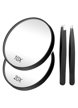 Black, 2pcs, Mirror