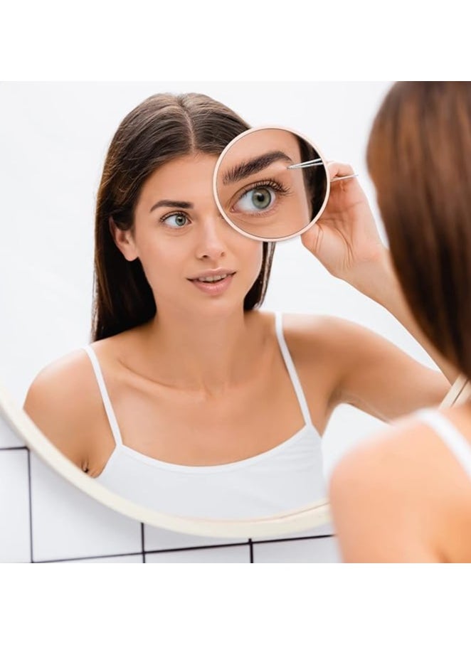 Generic - 2 Pack Magnifying Makeup Mirror, Handheld Makeup Mirror, Magnifying Mirror, 3.5 Inch 20x Magnifying Mirror and 10x Magnifying Mirror, Small Travel Magnifying Mirror and Tweezers Kit for Eyebrow Tweezers, Blackheads Removal (Black) - Image 1