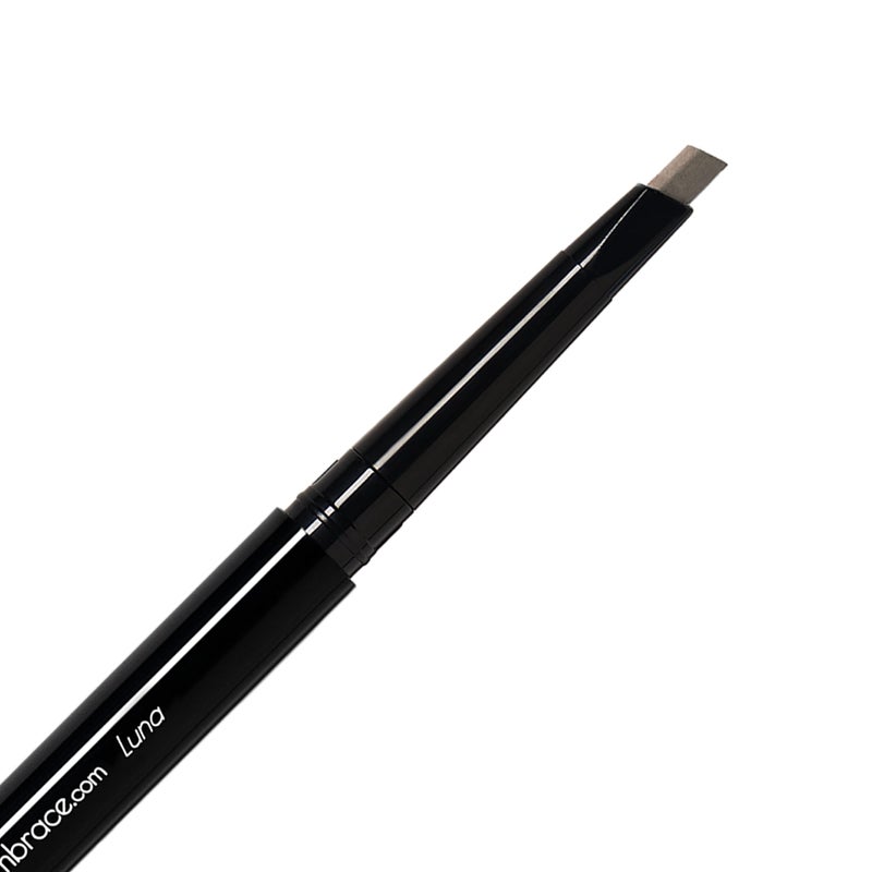 Eye Embrace Luna: Light Brown-Gray Eyebrow Pencil â€“ Waterproof, Double-Ended Automatic Angled Tip & Spoolie Brush, Cruelty-Free - Image 1