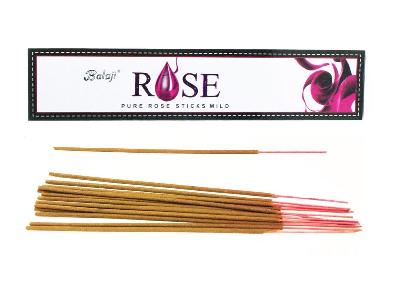 Balaji Pure Rose Mild Incense Sticks, (12 Units x 15 Sticks), Brown, 11 x 9.7 x 25 cm - Image 3