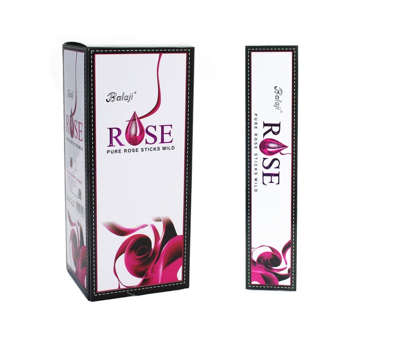 Balaji Pure Rose Mild Incense Sticks, (12 Units x 15 Sticks), Brown, 11 x 9.7 x 25 cm - Image 5