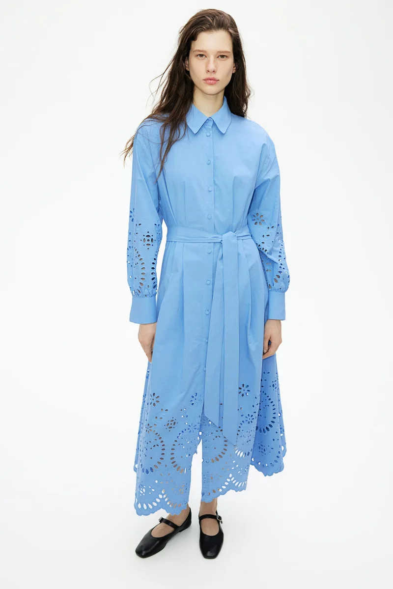 اتش اند ام Broderie anglaise shirt dress