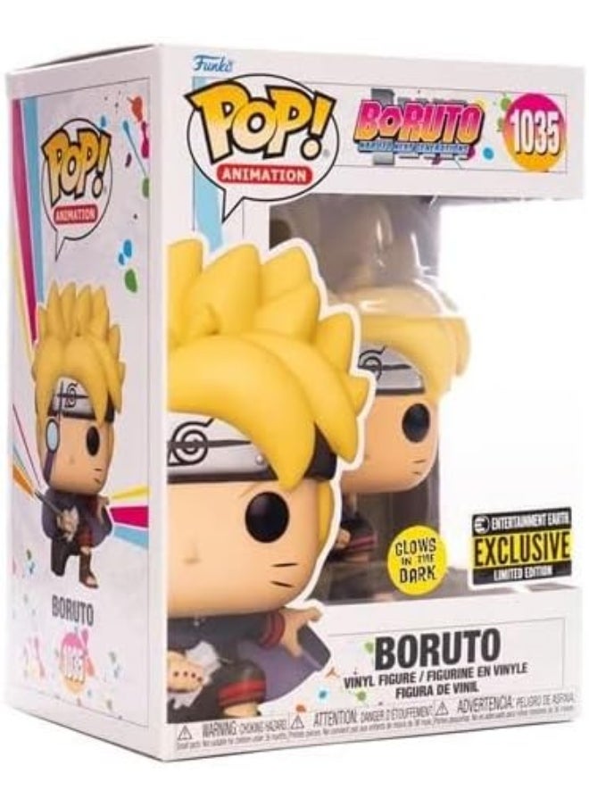 Funko Pop! Animation: Boruto - Naruto Next Generations Boruto with Marks Glow-in-The-Dark Entertainment Earth Exclusive Bundled with a Byron's Attic Protector