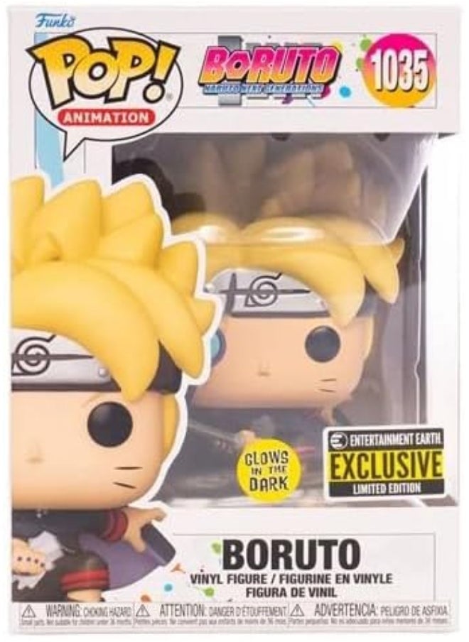 Funko Pop! Animation: Boruto - Naruto Next Generations Boruto with Marks Glow-in-The-Dark Entertainment Earth Exclusive Bundled with a Byron's Attic Protector