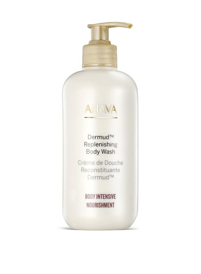 AHAVA Dermud Replenishing Body Wash - Lotion body-wash cleanser for dry & sensitive skin, cleanses & purifies, respects the skin barrier, with Dead Sea Osmoter & Mud, Aloe Vera & Calendula, 13.5 Fl.Oz - Image 1