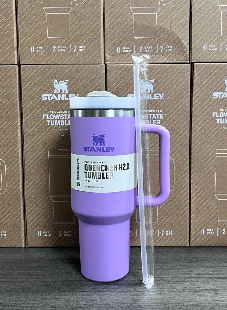 Stanley Quencher H2.0 Flowstate Stainless Steel Vacuum Insulated Tumbler with Lid and Straw for Water, Iced Tea or Coffee, Smoothie and More - 40oz - Image 1