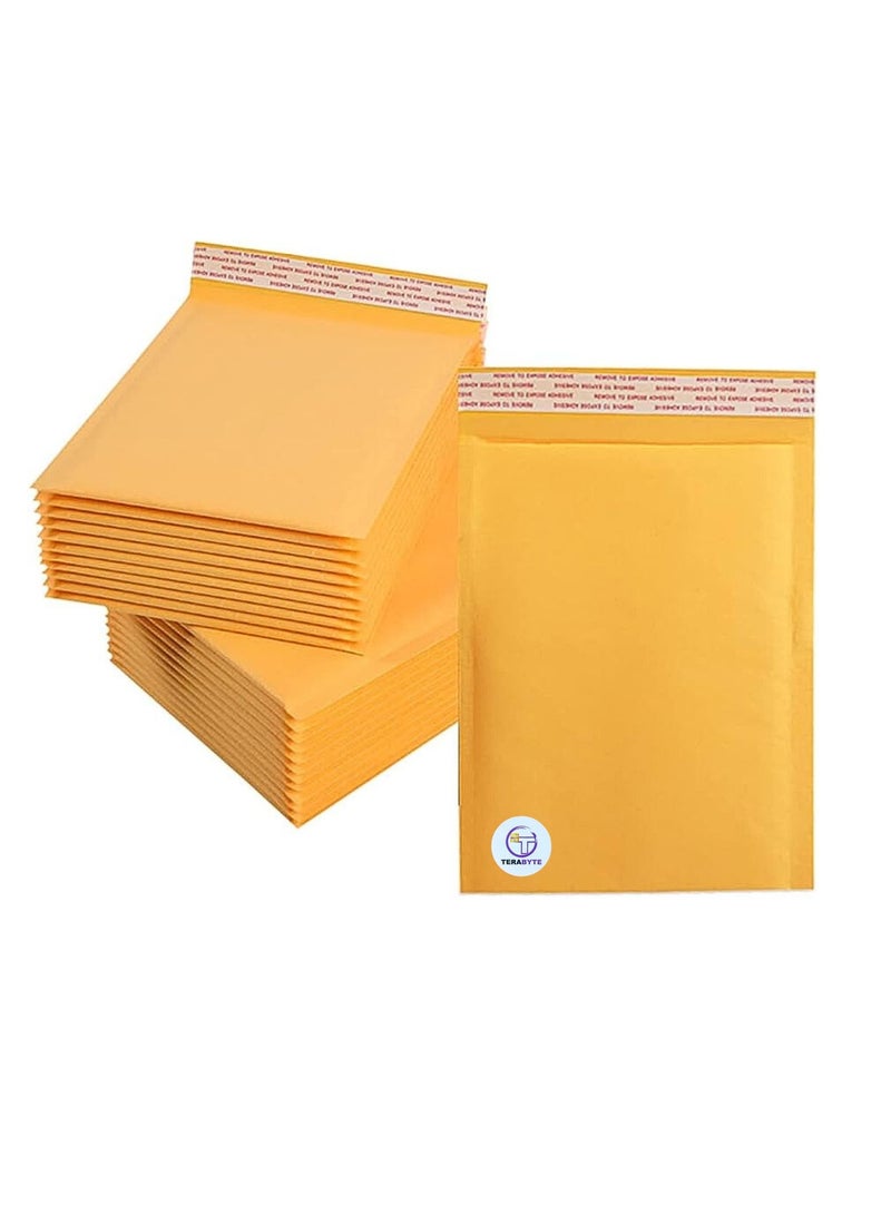 Terabyte Bubble Envelopes Bags 220MM X 340MM (9 INCH-14 INCH) Kraft Paper Bubble Envelopes Bags Padded Mailers Shipping Envelopes Self Seal for Packaging 5pcs - Image 1