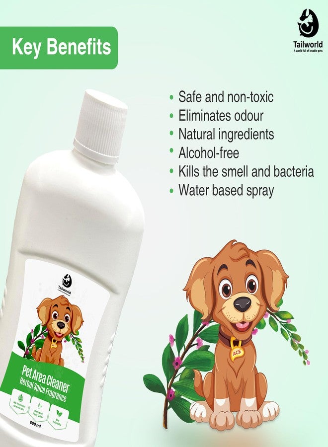 Tailworld Area Cleaner, Pet Area Odour Remover for All Types of Surfaces | Super Safe for The Pets, Can Remove Urine Smell for Instant Freshness, Eco-Friendly Odour (500ml), Liquid - Image 3