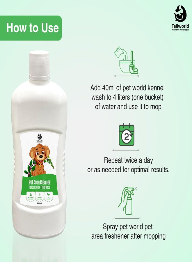 Tailworld Area Cleaner, Pet Area Odour Remover for All Types of Surfaces | Super Safe for The Pets, Can Remove Urine Smell for Instant Freshness, Eco-Friendly Odour (500ml), Liquid - Image 4
