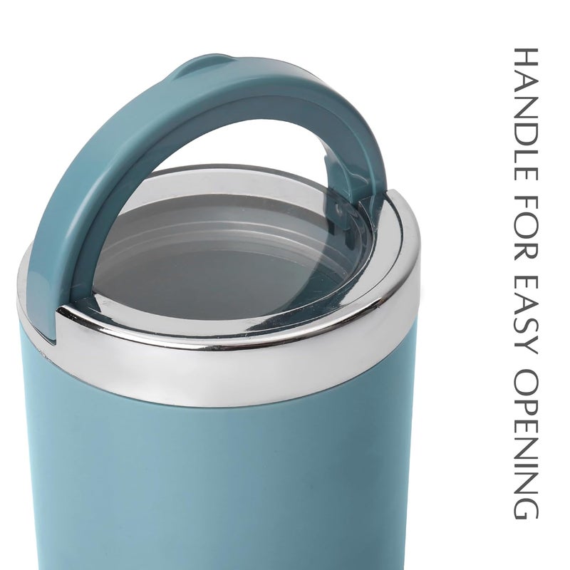 JAYPEE PLUS جرار تخزين سيليكون كلاسيكي 3-750 مل | حاوية مقاومة للكسر للشاي والسكر والقهوة | غطاء مطاطي محكم الإغلاق بلمسة لامعة مجموعة من 3 - (أزرق) - Image 5