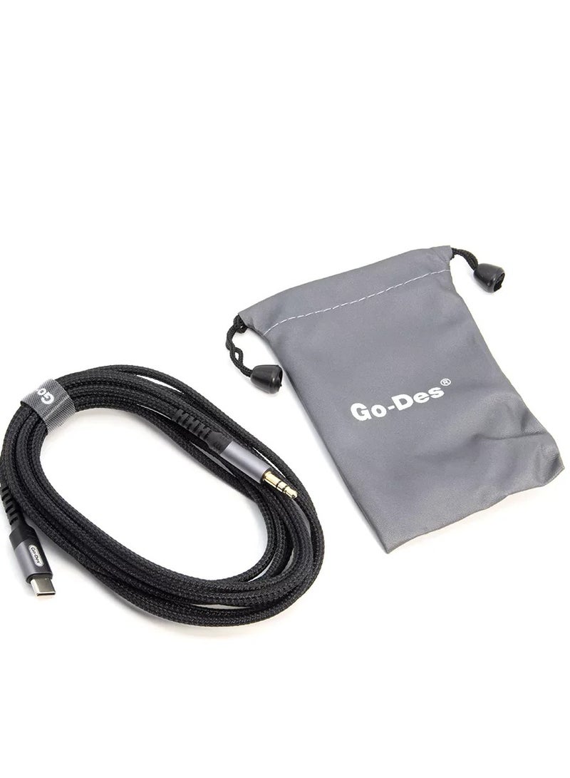 GO-DES USB C to 3.5mm Cable DAC Type C to 3.5mm Headphone Adapter Audio Male Jack Plug - Image 1