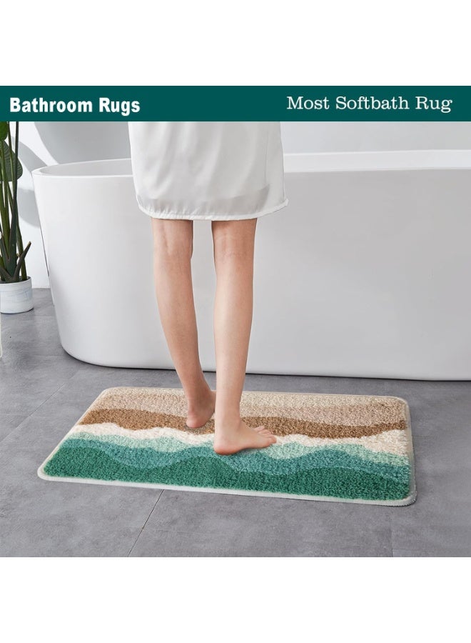 TYCOM Bathroom Rugs Bath Mat 40x60cm Non-Slip Fluffy Soft Plush Microfiber Shower Carpet Rug, Machine Washable Quick Dry Ultra Bath Mats for Tub Bathroom and Shower - Image 5