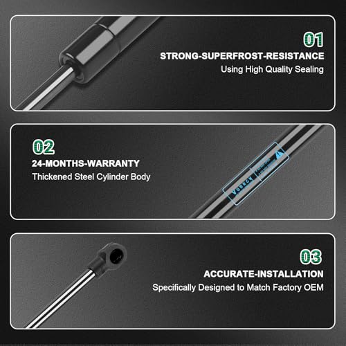 Vurkcy 2 PCS Front Hood Struts Shocks Lift Supports Gas Springs Fit for Hyundai Sonata 2011 2012 2013 2014, Replacement 6489 SG367017 81161-3Q000 - Image 4