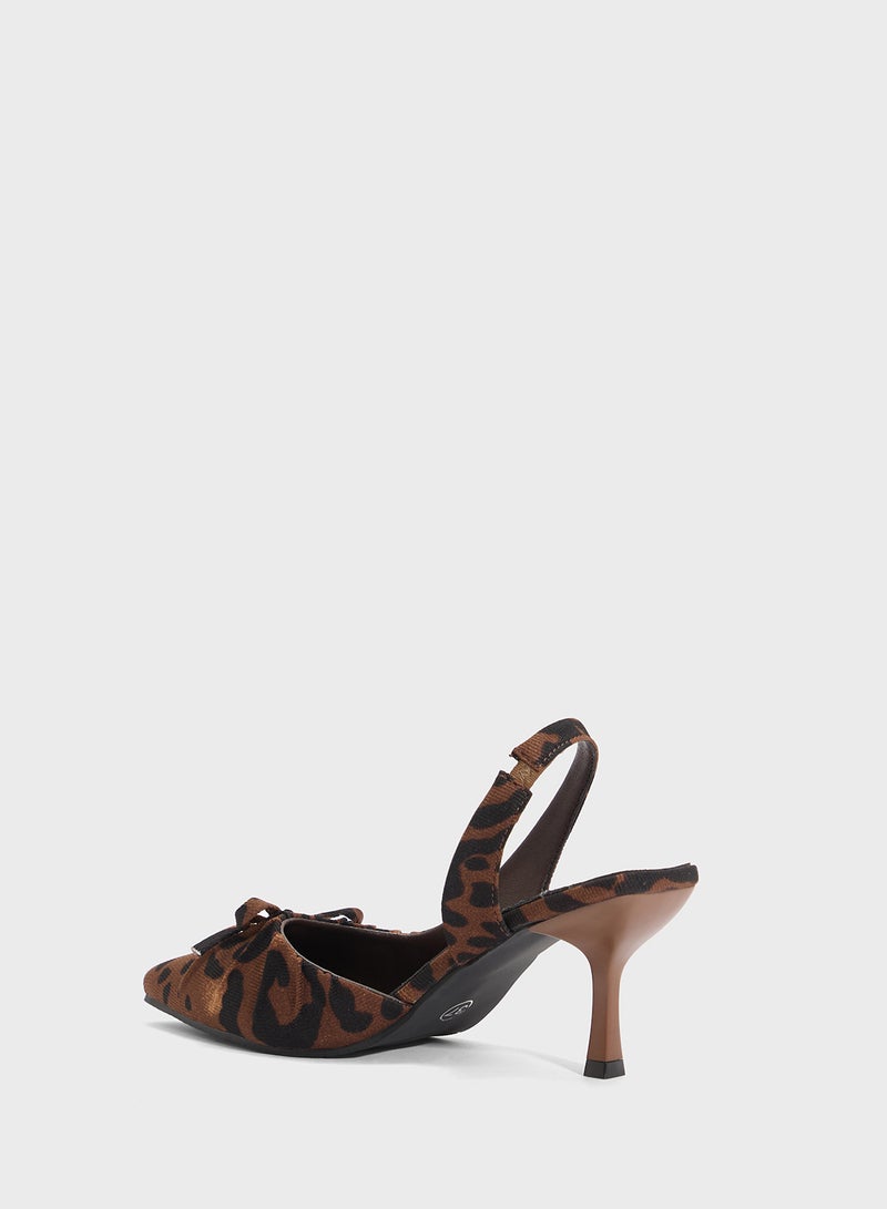 Ginger Slingback Pump With Bow  - Image 3
