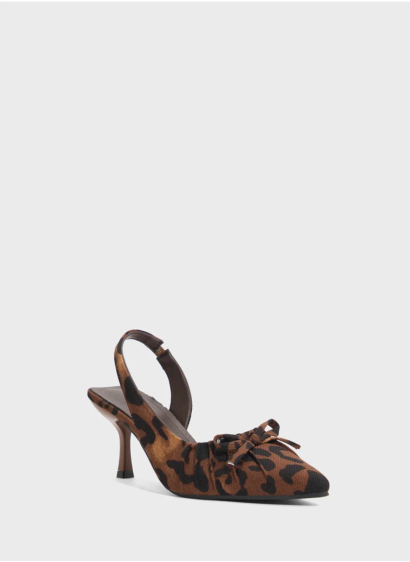 Ginger Slingback Pump With Bow