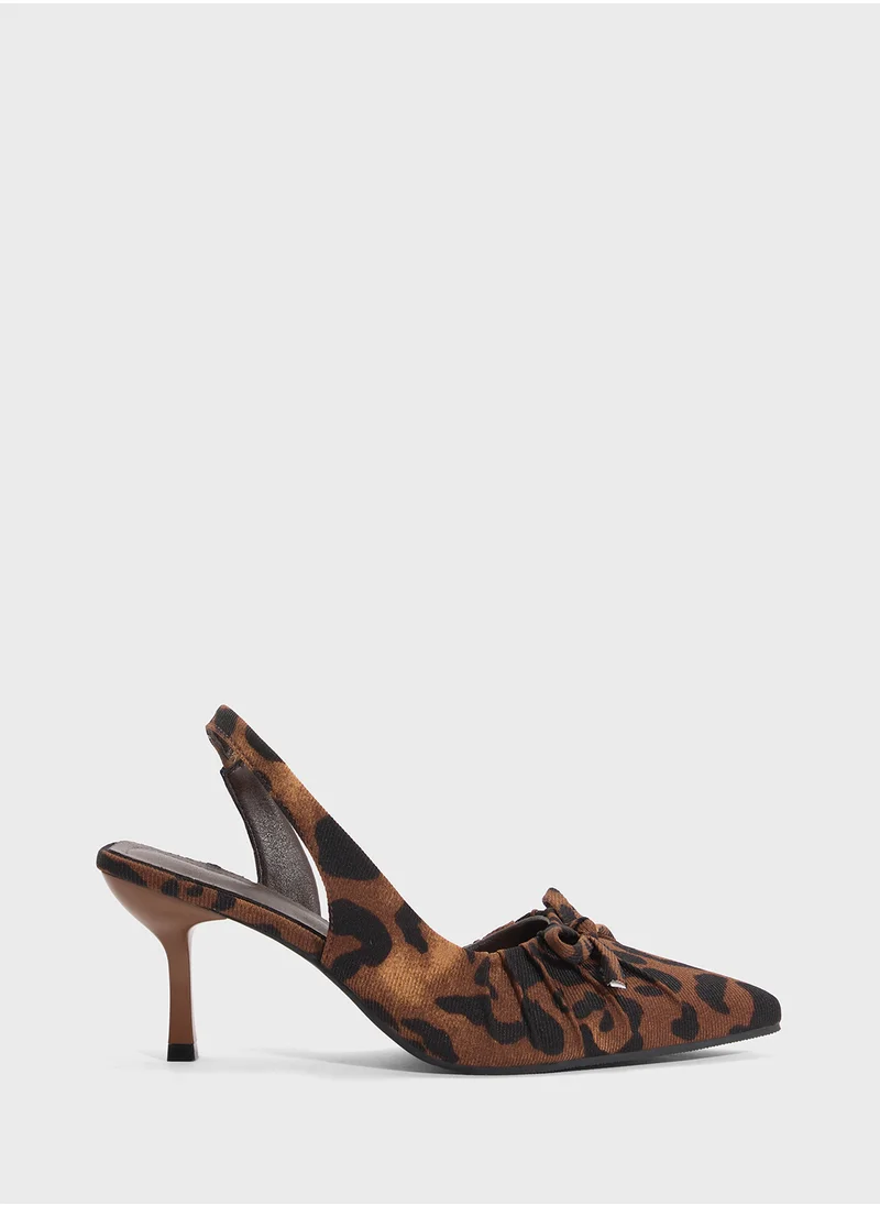 Ginger Slingback Pump With Bow